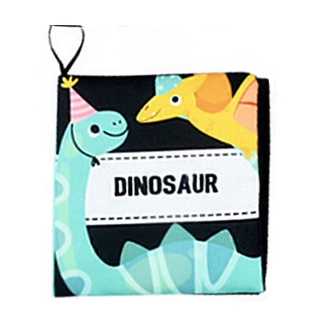 Baby Soft Cloth Crinkle Book, Polyester Fiber, Squeaky, High Contrast Patterns, Educational, Portable, Fit 0-6 Months Kids