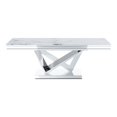 thumbnail image 3 of Furniture of America Mersa Glam Metal 2-Piece Coffee Table Set in Chrome, 3 of 9