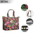 thumbnail image 4 of Aesthetic Floral Design Travel Bag Boho Watercolor Flower Pattern Weekender Tote, Lightweight, , Multiple Pockets, 4 of 5