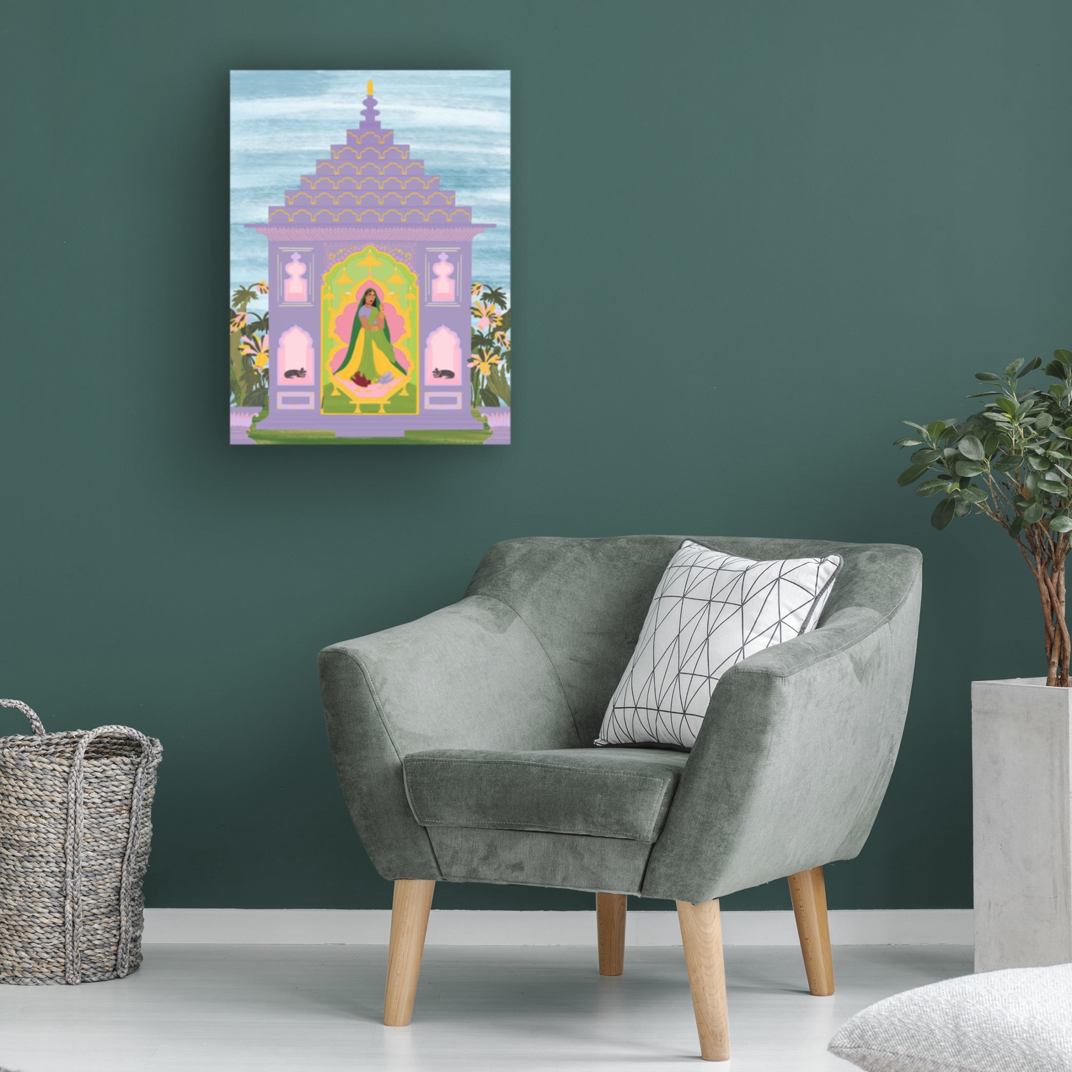 Trademark Fine Art Jota de jai Indian Garden Canvas Wall Art
