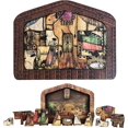 thumbnail image 1 of Estatua de madera del rompecabezas de Jesús, rompecabezas de la Natividad con diseño de madera quemada, rompecabezas de Jesús, conjunto de la Natividad, juego de rompecabezas para adultos y niños, 1 of 5