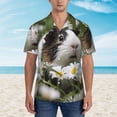 thumbnail image 4 of Daiia Daisy Guinea Pig Hawaiian Shirt for Men Gentle Cotton Regular Short Sleeve Casual-3X-Large, 4 of 9