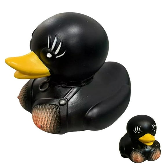 EROCK Unique Punk Rock Gothic Rubber Duck Resin Sculpture for Home Party Supply Decor