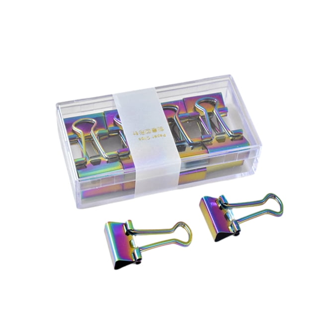 Youkk 1/2/3/5 12pcs/set Documents Secure - Heart Shaped Metal Binder Clips For Office Practical Elliot Folder Colorful Binder clip 1 Pc
