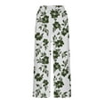 thumbnail image 2 of JUSLIO Womens Pants Casual Pockets Drawstring Comfortable Wide Leg Pants Green L, 2 of 8