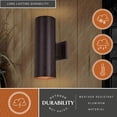 thumbnail image 3 of Chiasso Aluminum 2 Light Bronze Contemporary Outdoor Tube Wall Light, 3 of 13