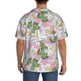 thumbnail image 7 of Goofa Lilies Flowers Printed Men's Casual Short-sleeved Shirt,Lightweight Breathable Button-down,Summer Casual men's top,Versatile Fashion shirt-XX-Large, 7 of 7