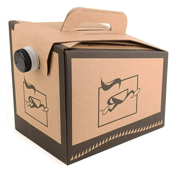 EcoQuality Portable, Disposable Coffee Dispenser [5 Pack] for Insulated Hot Cold Bulk Beverage Server Carafe, Box of Joe to Go, Great Liquid Carrier for Fundraisers, Catering & Events (96oz 0.75gal)