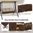 thumbnail image 5 of HONEY HOME Outdoor Bench Cushion, 60x20x4 Inch, Tufted Waterproof Swing Cushions with Ties for Patio Bench Window, 5 of 7