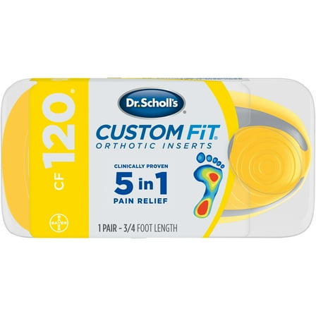 Dr. Scholl's Custom Fit CF120 Orthotic Shoe Inserts for Foot, Knee and Lower Back Relief, 1 Pair
