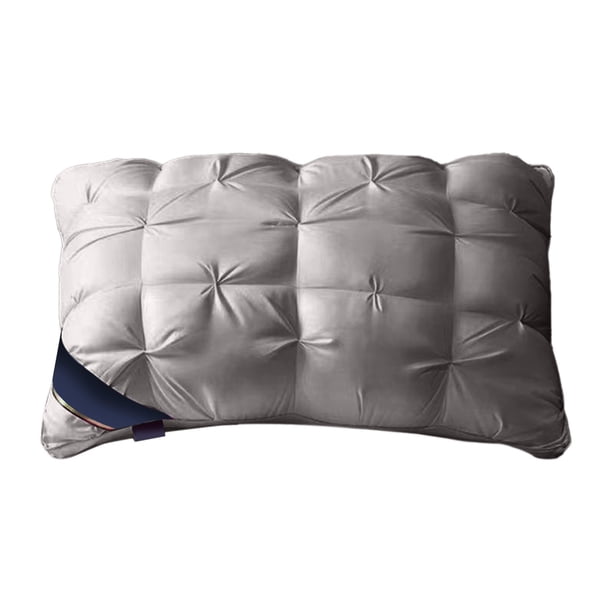 Almohada de terciopelo de algodón con diseño retorcido 3D, lavable y transpirable, ideal para dormir. Almohada suave y de apoyo para quienes duermen boca arriba, de lado o boca abajo. Medidas: 48 x