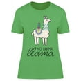 thumbnail image 1 of Cactus On No Drama Llama T-Shirt Women -Image by Shutterstock, Female Small, 1 of 2