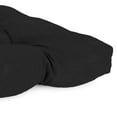 thumbnail image 3 of Jordan Manufacturing 43" x 19" Canvas Black Solid Rectangular Tufted Outdoor Wicker Settee Bench Cushion with Rounded Back Corners, 3 of 8