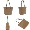 thumbnail image 5 of Women Large Straw Woven Shoulder Bag Beach Travel Top-handle Bag Tote, 5 of 6