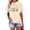 Jaune, variante sur YLHFASHION T-shirt à Manches Courtes Imprimé Col Rond pour Femmes en Début de Saison Scolaire Articles en Liquidation T-shirt à Manches Courtes pour Femmes