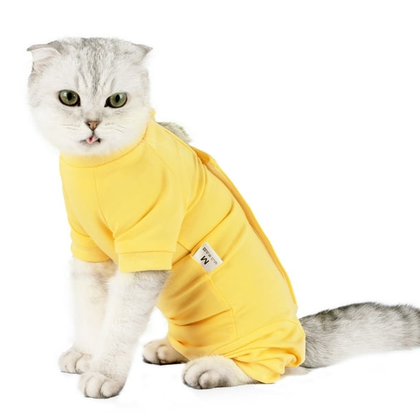 Traje de recuperación para gatos para heridas abdominales Enfermedades de la piel después de la cir TOMSHOO Chaleco de recuperación