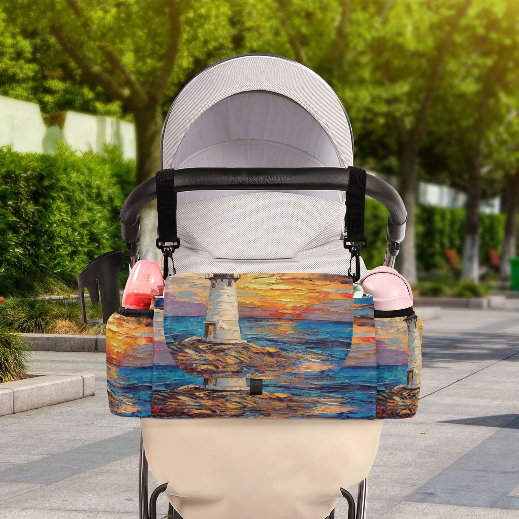 DIXRUYEE Stroller Organizer Beacon Of Hope Printed