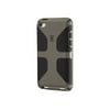 Speck CandyShell Grip - Hard case for player - polycarbonate, thermoplastic polyurethane (TPU) - BunkerBuster olive - for Apple iPod touch (4G)
