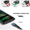 thumbnail image 4 of Fasgear USB C Short Cables 30cm,3 Pack Fast Charging USB A to Type C 2.0 Charger Cords Braided Compatible for Sam-Sung Galaxy S21 Ultra Note 20 S10 Plus S8 A10e,Nexus 5X,One-Plus 5,Huawei P40,1ft Blue, 4 of 7