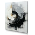 thumbnail image 2 of Designart "Black And White Zen VORTEX II" Abstract Spirals Metal Art Living Room, 2 of 5
