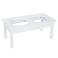 thumbnail image 4 of Yardi Yarda 23" Wooden Heavy Duty Dog Food Bowls Pet Elevated Feeding Station -White, 4 of 11