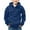 Blue, variant on Mercatoo Boys Fleece Hoodies Half Zip up Cargo Jackets Pullover Hooded Sweatshirts Plain Thick Warm Cotton Outwear with Pockets