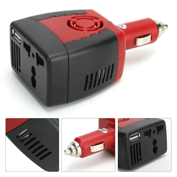 Inversor de corriente inteligente, inversor de corriente de 150 W, convertidor de voltaje de CC para automóvil, diseño aerodinámico