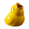 thumbnail image 1 of Soporte para cepillo de dientes con forma de pato de dibujos animados, novedoso y práctico soporte para cepillo de dientes de escritorio. Mira hacia arriba en amarillo, 1 of 9
