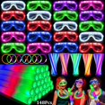 thumbnail image 1 of Artículos para fiestas Camlinbo que brillan en la oscuridad, 148 unidades con gafas, 1 of 6