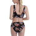 thumbnail image 3 of Picia Bouquet Women's High Waisted Bikini Scoop Neck Swimsuit Two Pieces Bathing Suit-Medium, 3 of 8