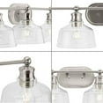 thumbnail image 4 of Singleton Collection Four-Light 36" Brushed Nickel Farmhouse Vanity Light with Clear Glass Shades, 4 of 8