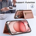 thumbnail image 5 of Decase Compatible with iPhone 14 Case with Card Holder and Strap for Women,Crossbody Lanyard,Stand Ring Kickstand,Snap Clasp,Phone Wallet Case,Rosegold, 5 of 10