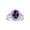 Amethyst, variant on Rings for Women Sterling Silver Ring Princess Diana Inspired 9X7MM Gemstone & Halo of  Diamonds October Pink Ice Jewelry for Women Size 10