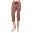 thumbnail image 3 of ALWAYS Capri Jogger Pants, Women's Casual Slim Bottoms Tan XL, 3 of 5