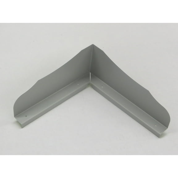 Bent (Inside Corner) Ornamental Gutter Valley Splash Guards - 3 ct PEARL GREY