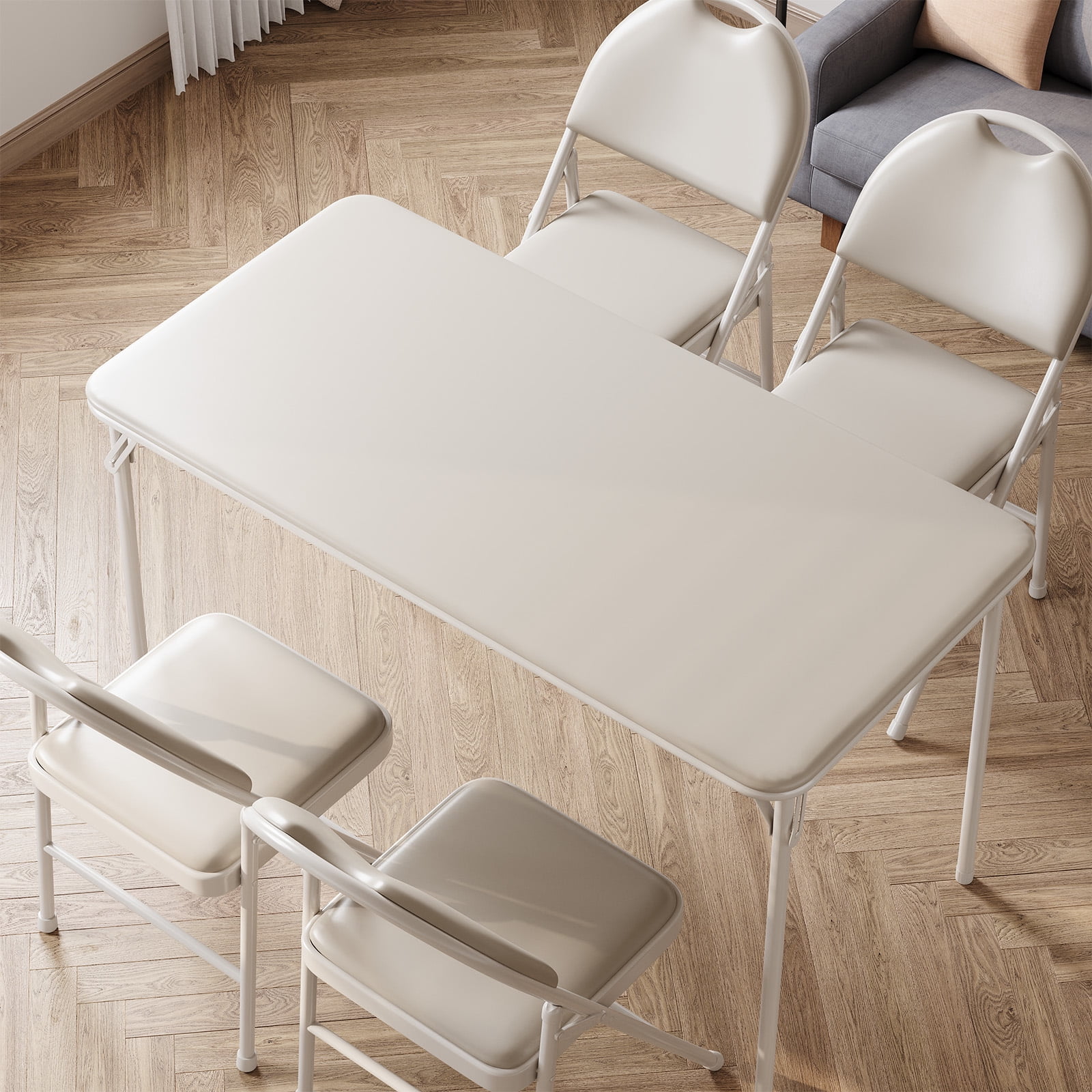 Kids Folding Activity Table with Ultra Soft PU Padded Cushion for Eating Reading and Playing