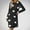 Black Dresses for Women, variant on SMihono Fashion Womens Casual Long Sleeve Dress Fashion Dot Print Side Split Comfy Midi Dress Dressy Crewneck Spring Tunic Dress Tops Black 4