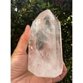 thumbnail image 3 of Premium Clear Quartz Obelisk, Standing Polished Clear Quartz Point (22-23 oz), 3 of 9