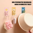 thumbnail image 2 of Wosthever Gancho de hierro con patrón de animales bonitos, cepillo de baño autoadhesivo, depurador de bolas de baño, colgador de estante, Type2 NO2, 2 of 6