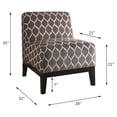 thumbnail image 3 of ACME Hinte Armless Accent Chair in Dark Blue and Dark Brown, 3 of 3