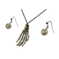 thumbnail image 2 of Boucles d'Oreilles Squelette Or Bruni Main et Boule Halloween, 2 of 3