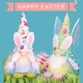 thumbnail image 3 of Gnomo de Pascua, decoración hecha a mano, luces de conejito de primavera, Tomte sueco, adorno de felpa para el hogar, figuritas de conejo, regalos, 3 of 4