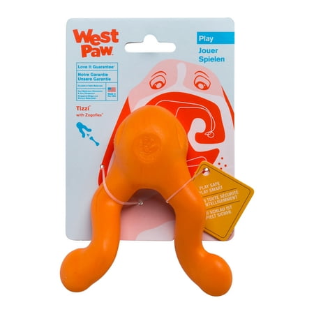 UPC: 0747473736585 | West Paw Zogoflex Tizzi Small 4.5  Dog Toy Tangerine