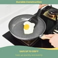 thumbnail image 3 of Nonstick Fry Pan Set with Induction Base, 3 Piece Stretched Aluminum Cookware for Healthy Cooking, 3 of 6