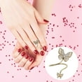 thumbnail image 3 of Anillo de arte de uñas para mujer, anillo de moda para uñas, decoración creativa de uñas, 3 of 7