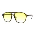 thumbnail image 3 of Mens Thin Plastic Racer Officer Style Hipster Sunglasses Green Yellow, 3 of 4