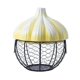 thumbnail image 2 of Cesta para huevos de cerámica, soporte versátil de hierro tejido estilo granja para huevos frescos y ajos. Amarillo, 2 of 8