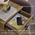 thumbnail image 5 of Caffoz Newport Series Scandinavian Indoor End Table with Storage, Gold Oak, 5 of 7