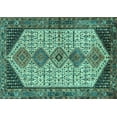 thumbnail image 1 of Ahgly Company Machine Washable Indoor Rectangle Persian Turquoise Blue Traditional Area Rugs, 5' x 7', 1 of 4