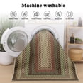 thumbnail image 5 of 8' x 10' Braided Jute Print Area Rug Washable Non-Slip Pet Friendly Carpet with Concentric Design, Stain Resistant for Living Room, Bedroom & Home Office, 5 of 7